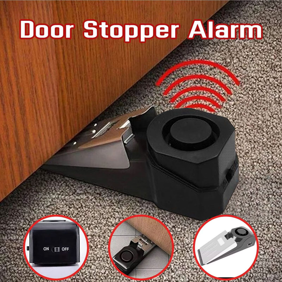 Door Stop Alarm - 무선 도어 스톱 알람 시스템 120dB