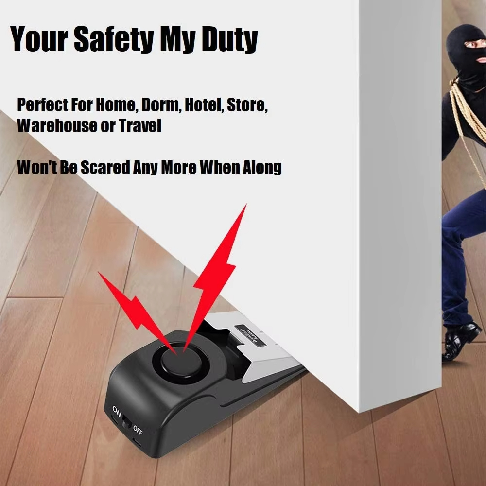 Door Stop Alarm - 120dB 무선 도난 방지 경보기, 스테인리스