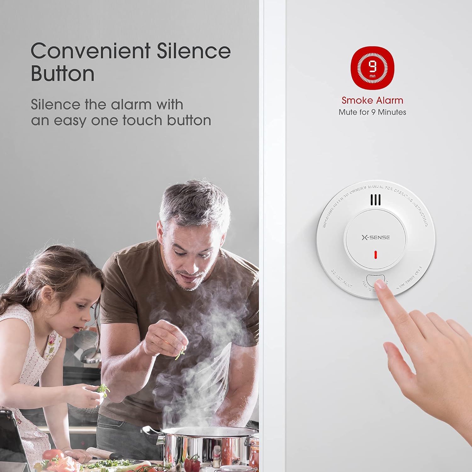 X-Sense 연기 경보, 10 년 배터리 화재 경보  - Smoke Detector Interconnected 리뷰 및 가격