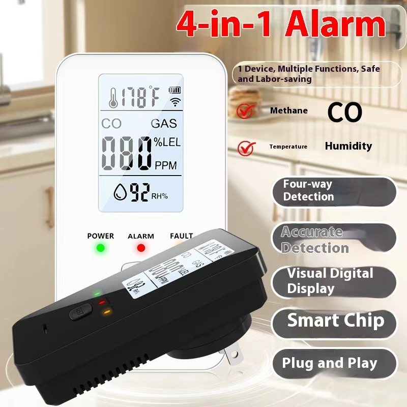 4 in 1 가스 감지기 일산화탄소 경보기 메탄 센서  - Co Detector Plug 리뷰 및 가격