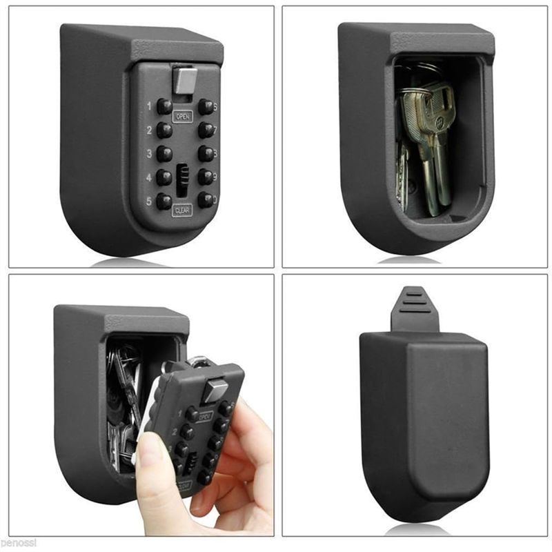 벽걸이형 푸시 버튼 조합 키 보관함 실내외 보안 보관함 - Lockbox Key Secure 리뷰 및 가격