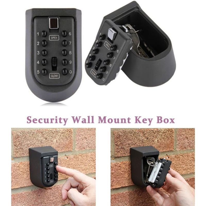 벽걸이형 푸시 버튼 조합 키 보관함 실내외 보안 보관함 - Lockbox Key Secure 리뷰 및 가격