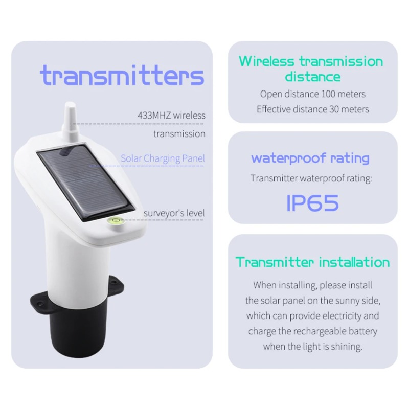 수위 센서 수위 표시기 무선 초음파 수위 모니터 탱크  - Water Alarm Sensor 리뷰 및 가격