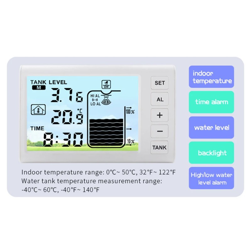 수위 센서 수위 표시기 무선 초음파 수위 모니터 탱크  - Water Alarm Sensor 리뷰 및 가격